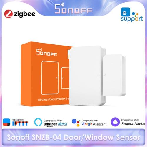 SONOFF SNZB-04 ZigBee Wireless Door/Window Sensor Detector On/ Off Alert Notification Home Smart Security System via eWeLink APP