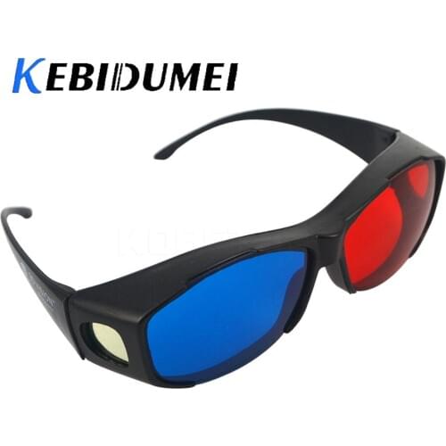 Kebidumei 1pcs General Myopia 3D Vision Red Blue Cyan 3D Glasses Plastic Frame for Dimensional Anaglyph Movie Film DVD Game TV