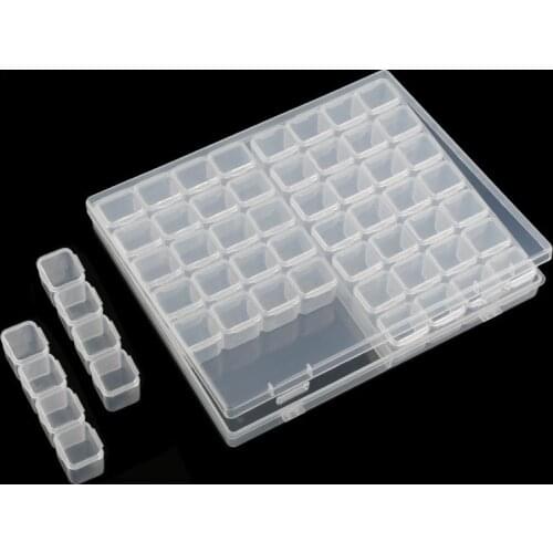 56grid Storage Box Diamond Painting Accessory Beads Display Diamond Painting Storage Box Transparent Cross Stitch Tools