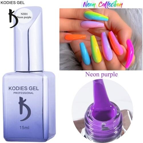 KODIES GEL Nail Gel Polish Neon Color Summer Manicure Gellac Varnish Painting Lacquer 15ML UV/LED Semi Permanent UV Polishes