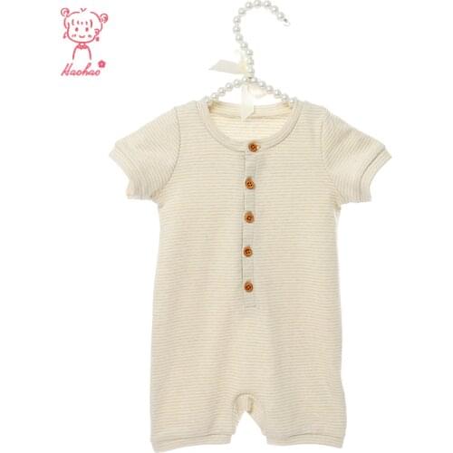 Kaiya Angle Summer Soft Fabric Baby Boys Girl Clothes Bodysuit Toddler Outfits Jumpsuit Button Style Hot Sell Suit 2020