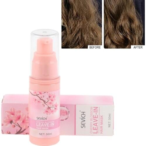 Sevich 30ml Smoothes Cherry Blossom Leave-in Hair Mask Amino Acid Hair Care Mask Mesotherapy Hair Repair Serum Hair Conditioner
