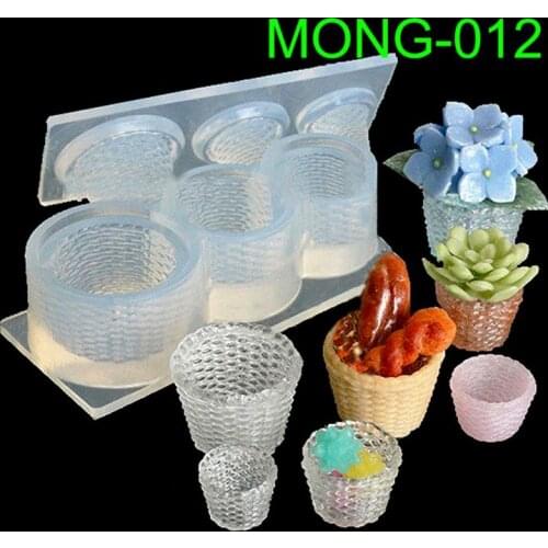 Cute Mini Size Straw Basket Silicone Mold Epoxy Resin Molds Jewelry Making Tools
