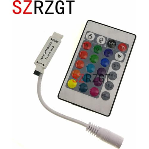DC12V Mini 24key Remote Controller IR RGB Led Strip DC 12 V 24 Key Controller For SMD 3528 5050 5630 3014 LED Strip Lights
