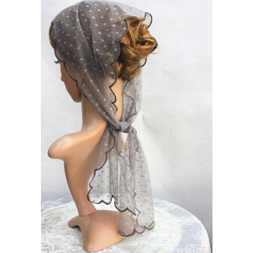 Church Lady Head Wear Coverings ,Catholic Chapel Veil Scarf ,Lace Headband Wrap