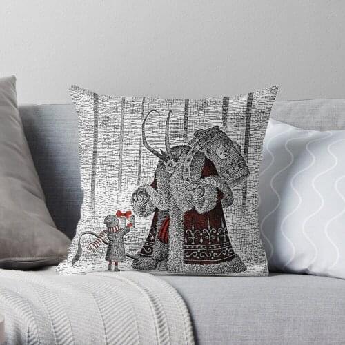 A Gift For Krampus Throw Pillow Cushion Cover Polyester throw pillows case on sofa home living room car seat decor 45x45cm