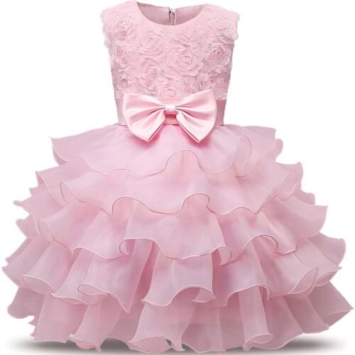 Newborn Baby Girls 1 2 Years Birthday Clothing Evening Dress Toddler Kids Ball Gown for Wedding Party Children Princess Vestido