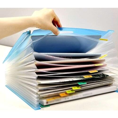 Folder multi-layered student classification information booklet paper a4 insert paper bag paper bills file folder office supplie