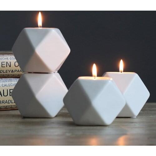 1PC Nordic Home Candle Holder Candle Ceramic Candlestick Decoration Romantic Candlestick Wedding Gift Ceramic Candlestick