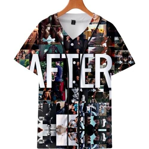 Popular After We Collided Tshirt 3D V-Neck baseball shirt Tracksuit New Summer Short Sleeve Women Mens Tee Romantic Movie tops