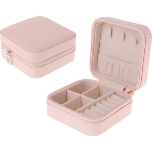 Portable Jewelry Box Zipper PU Storage Organizer Jewelry Holder Packaging Display Travel Jewelry Case Gift Boxes For Women