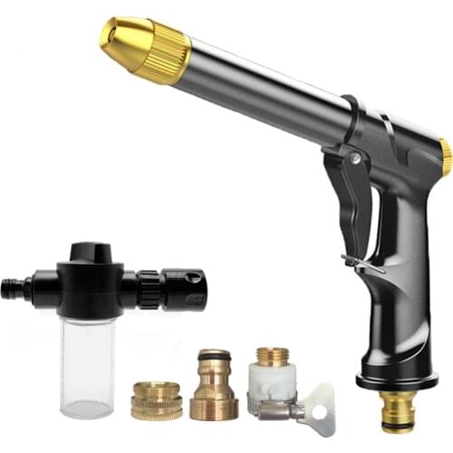 Portable High-Pressure Water Gun For Cleaning Car Wash Machine Garden Watering Hose Nozzle Sprinkler Foam Water Gun Dropshipping