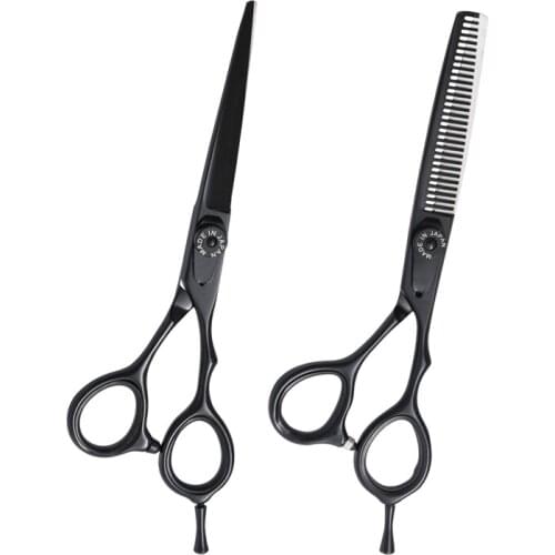 6 Inch Black Japan Stainless Steel Profession Barber Hair Cut Scissor