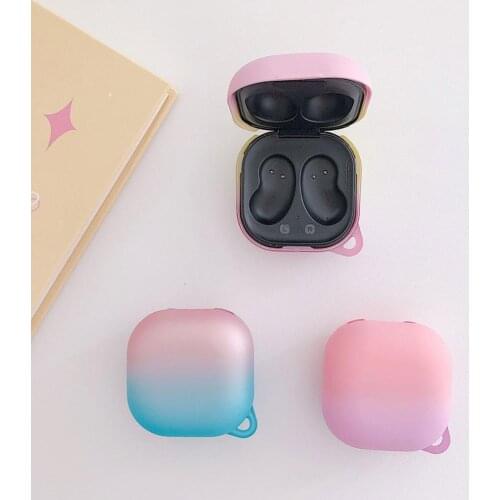 For Samsung Buds Pro Gradient Protective Case For Samsung Galaxy Buds Live Wireless Earphone Shockproof Cover Box With Buckle