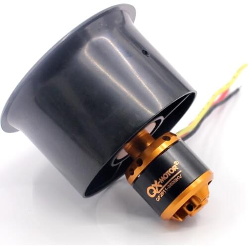 QX-MOTOR QF2611 3500KV 4500KV Brushless Motor with 55mm 64mm 6 Paddle EDF Ducted Fan for RC Drone Ducted