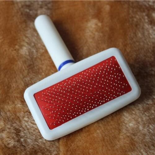 Red Puppy Cat Long And Short Hair Grooming Slicker Comb Gilling Brush Quick Clean Tool Stainless Steel Pin Care Hair Remover