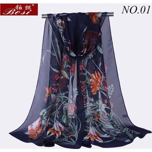 Print chiffon Scarf Shawls women scarves wraps Fashion wrap shawls Hijab cape female stoles Floral scarfs muslim wrap factory