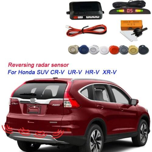 For Honda CRV XRV HRV URV The Led parking sensor kit displays 4 reversing assist reversing radar monitoring systems