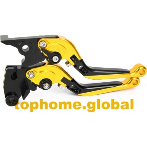 For Suzuki GSF650 BANDIT 2007 - 2015 CNC Foldable Extendable Brake Clutch Levers 2008 2009 2010 2011 2012 2013 2014 Gold/Black
