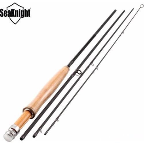 SeaKnight MAXWAY HONOR 2# Carbon Super Light 61g Fly Rod 1.98M Fly Fishing Rod Wood Reel Seat Cork Handle Medium Fishing Rod