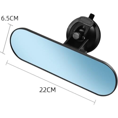 Universal Car Truck Mirror Rear View Mirror Adjustable Interior RearView Mirror with Suction Cup, 220*65mm