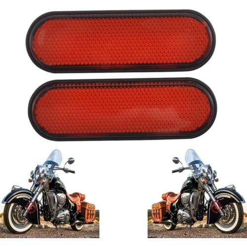 Universal Red Front Fork Leg Reflectors Sticker fit for Harley Honda Yamaha Suzuki Triumph Motorcycle