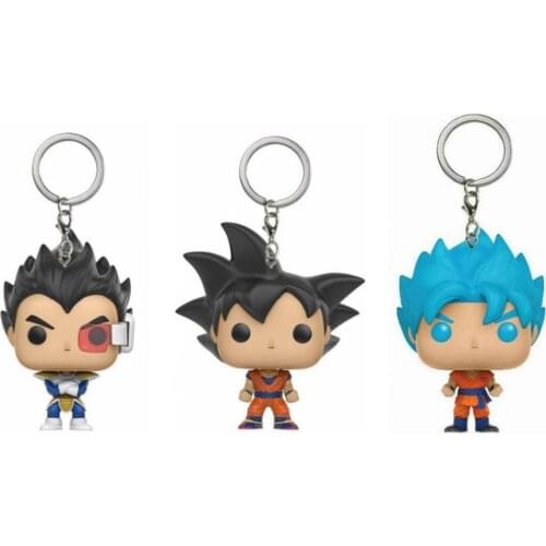 Vegeta Goku Keychain Vinyl Action Figures Collection Model Children Toys