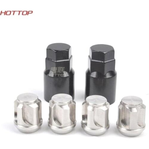 WarriorsArrow x4 Wheel Lock Anti Theft Screw Lug Bolt & Key Tool Code Stamp For Kia car styling