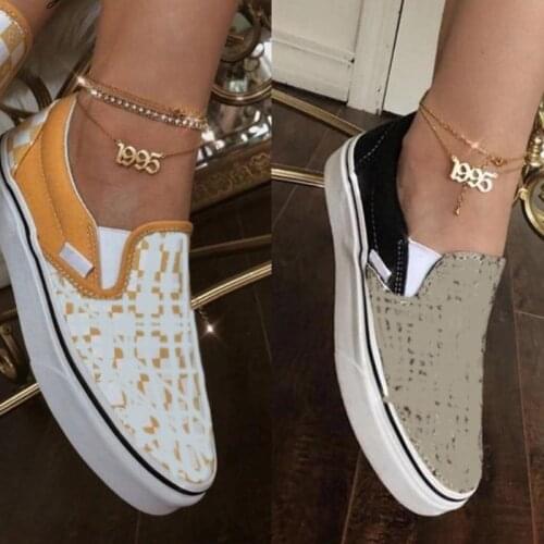 Womens Fashion 1990-2019 Birth Year Ankle Leg Bracelet Jewelry Stainless Steel Gold Custom Number Anklet Best Friend Gifts