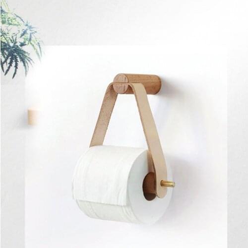 1 Pc Nordic Creative Wooden Toilet Roll Paper Holder Bathroom Storage Kitchen Towel Dispenser Rack Accessories