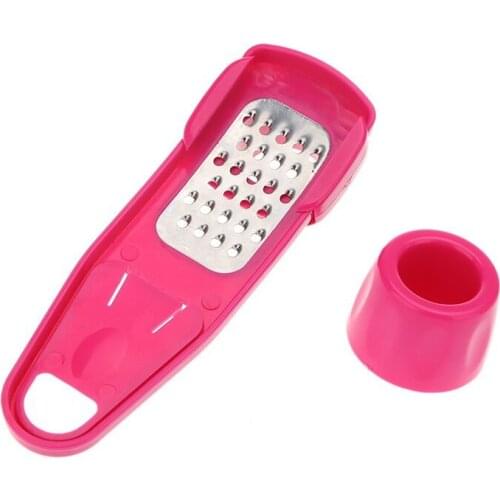 1 Pc Multifunction Plastic&Stainless Steel Garlic Press Ginger Grinding Grater Planer Slicer Cutter Garlic Crusher Peeler Press