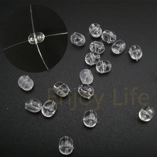 1000* 4*4.5mm/4.7*6mm/5*8mm Fishing Plastic Transparent Clear Beads Double Pearl Drill Beads Cross Beads