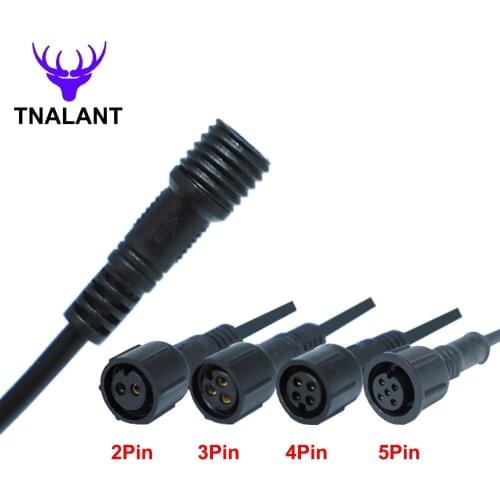 2pin 3pin 4pin 5pin LED Connector 5/10/20/50 pairs Male to Female Waterproof IP68 BLACK Cable for LED Strips Light