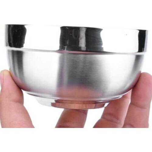 2Pcs Stainless Steel Bowl Set Double-walled Insulated Metal Snack Bowls