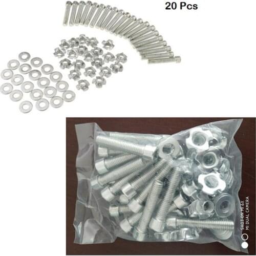 20Pcs Hardware Screws for 10Pcs Climbing Rock Wall Stones Hand Feet Holds Grip Kits Screw Set Climbing Rock Accessories