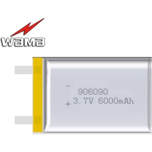 2x Wama 906090 Real 6000mAh Li-ion 3.7V Rechargeable Battery Lithium Polymer Mobile Backup Power Bank Tablets Batteries DIY