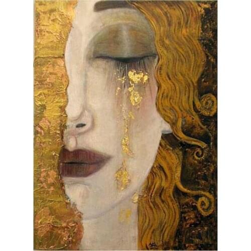 5D DIY Full Round Diamond Painting Gustav Klimt Famous Paintings Cross Stitch 3D Embroidery Rhinestone Mosaic Home Decor Y498
