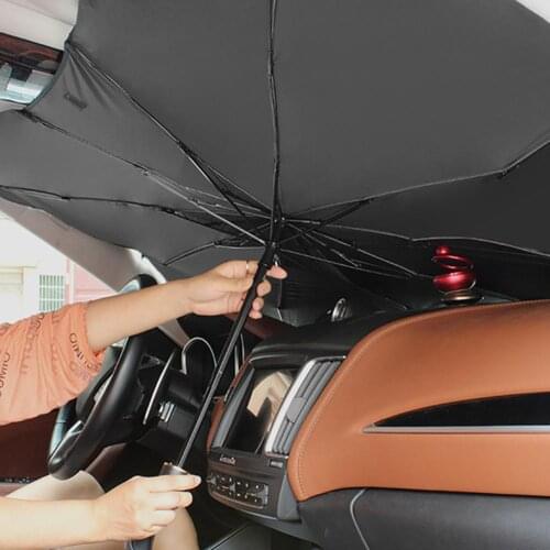 Car Sun Shade Protector Umbrella Auto Sun Protector Interior Windshield Protection Accessories For Front Window Sunshade Covers