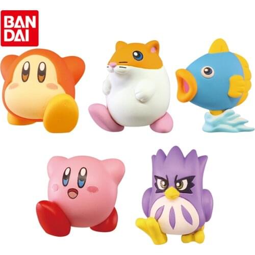 Bandai Genuine Gashapon Kirby Waddle Dee Hamster Anime Action Figure Collection Model Gacha Toys Gifts for Kids Ornaments