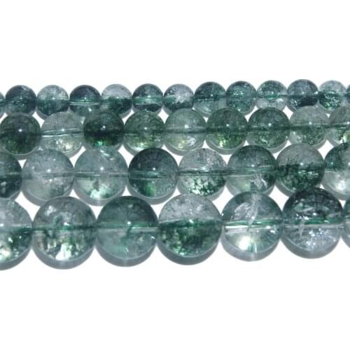 Wholesale Natural Stone Light Green Crystal Loose Round Beads 6 8 10 12 MM Pick Size For Jewelry Making DIY Bracelet Necklace