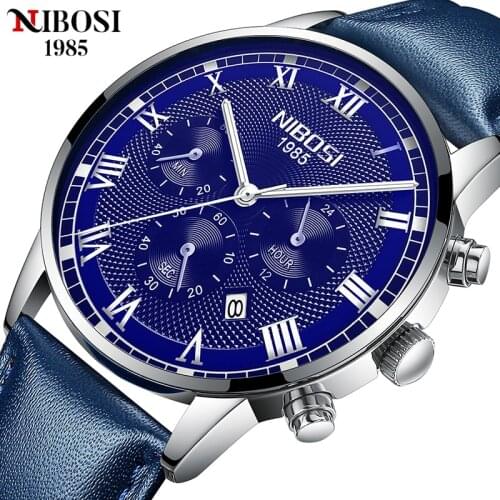 NIBOSI 2021 Luxury Brand Men Watch Chronograph Male Sport Watches Quartz Men Clock Fashion Relogio Masculino Waterproof 2339