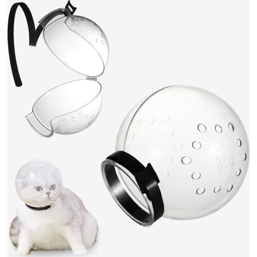 Creative Space Ball Pet Grooming Cover Cat Muzzle Mask Transparent Breathable for Bath and Trim Nails Cats Supplies Accessories