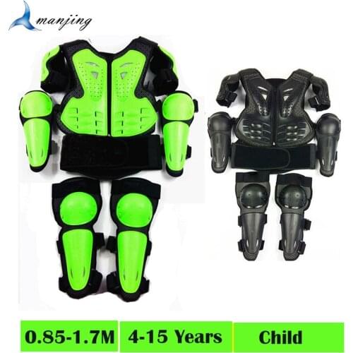 Child Kids Age 4-15 Motorcycle Cycling Balance Bike Body Armour Vest Scooter Riding Skating Knee Elbow Guard Motorbike Waistcoat