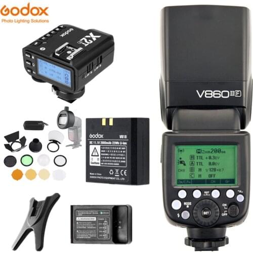 Godox V860II V860II-O TTL HSS Li-ion Battery Speedlite Flash With X2T-O Trigger Transmitter AK-R1 Diffuser for Olympus Panasonic