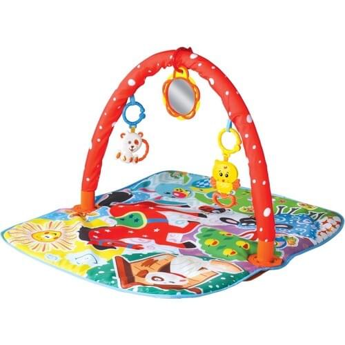 Jolly Farm Mirrored Baby Play Mats 0 + Age Mirrored Rattlesnake, Dental Kaşıyıcılı Animal Figure Cushion Size: 63cm X 78cm