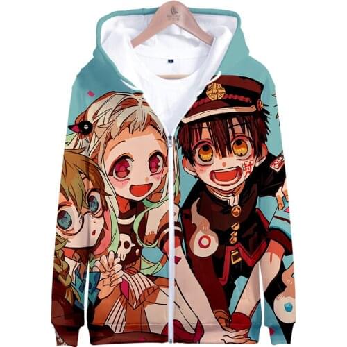 Anime Toilet-bound Jibaku Shounen Hanako-kun Cosplay Costumes Hoodies Sweatshirts Nene Yashiro 3D Print Thin Hooded Tops