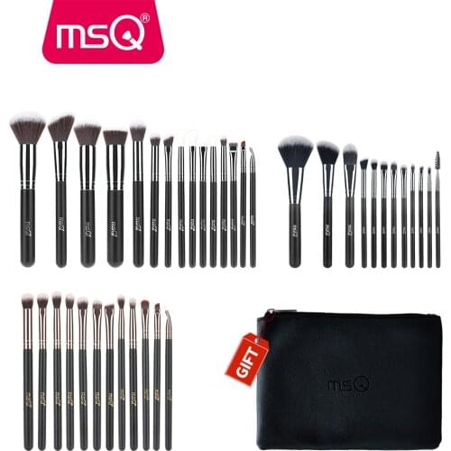Buy 3 Get 1 Gift MSQ 39pcs Foundation Powder Eyeshadow Makeup Brush Set Concealer Powder Make Up Brushes With PU Leather Case