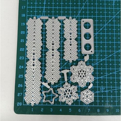 Metal Cutting Dies 3D Christmas Tree Frame DIY Stencils Scrapbooking Photo Album Embossing Paper Card Making Decor 2021 Punch