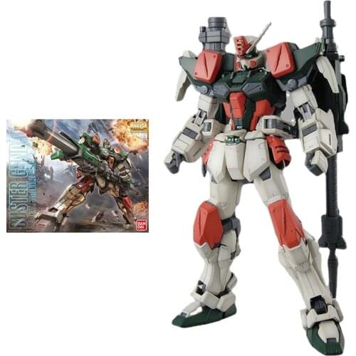 Bandai Gundam Model Kit Anime Figure MG 1/100 GAT-X103 Buster Genuine Gunpla Robot Model Action Toy Figure Toys for Children