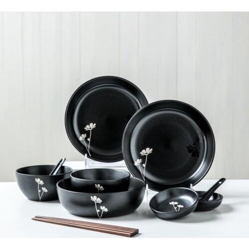 Dishes Set 2 People Couple Two Food Tableware Creative Japanese Style Japanese Ceramic Simple Household Dishes Combination